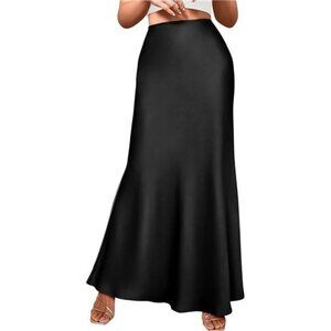 Womens Skirts Casual Maxi Skirt Black